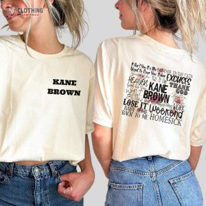 Kane Brown Country Music Tracklist Shirt, Vintage Western Cowboy Kane Brown Song Lyrics Shirt