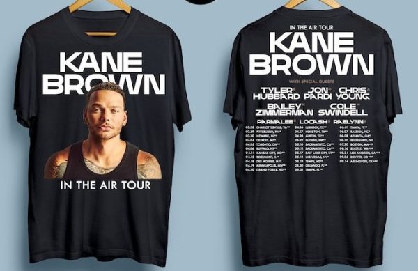 Kane Brown In The Air Tour 2024  T- Shirt, Kane Brown Tour Date Merch, Kane Brown 2024 Concert Shirt