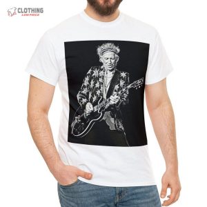 Keith Richards On Stage, Rolling Stones Tee, Unisex Cotton T-Shirt, Rolling Stones Tee, Keith Richards T-Shirt