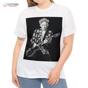 Keith Richards On Stage Rolling Stones Tee Unisex Cotton T Shirt Rolling Stones Tee Keith Richards T Sh