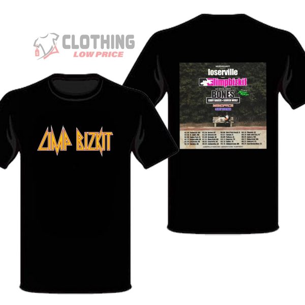Limp Bizkit With Loserville Tour 2024 Dates And Ticketmaster T-Shirt, Limp Bizkit Classic Shirt 2024 Tour