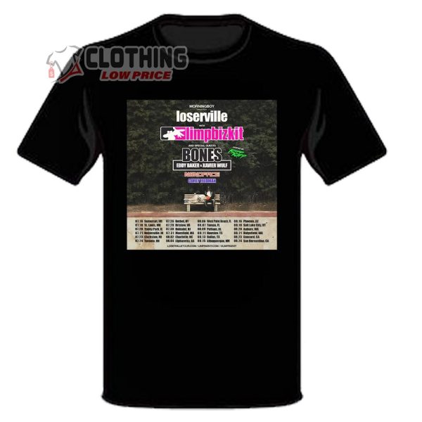 Limp Bizkit With Loserville Tour 2024 Dates And Ticketmaster T-Shirt, Limp Bizkit Shirt 2024 Tour