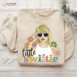 Little Swiftie SweatshirtSwiftie GiftFlower Taylor Girls Shirt Taylor Swift Shirt Retro Flo