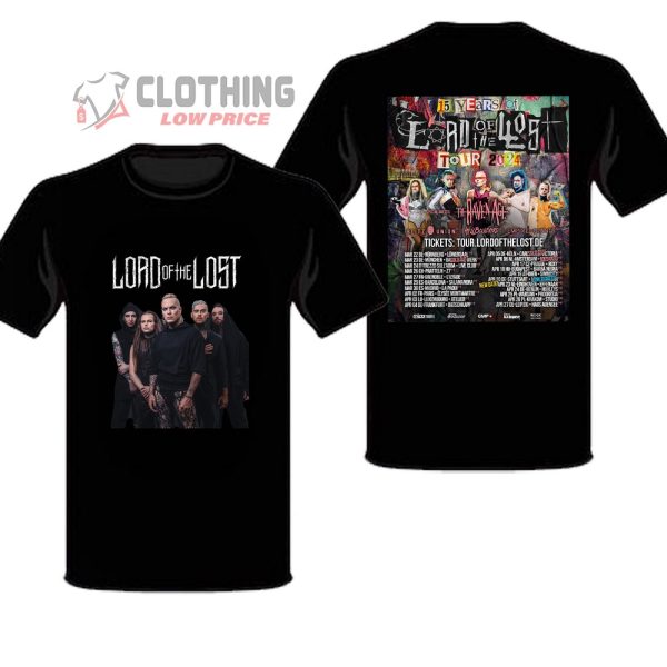 Lord Of The Lost Tour 2024 Band Poster T-Shirt, Lord Of The Lost 2024 Tour Dates And Setlist T-Shirt, Hoodie And Sweater