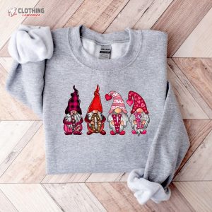Love Gnome Valentines Sweatshirt Gnome Heart ShirtValentines Day Shirts For Woman Happy ValentineS Da