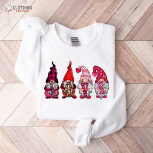 Love Gnome Valentines Sweatshirt Gnome Heart ShirtValentines Day Shirts For Woman Happy ValentineS Day 1