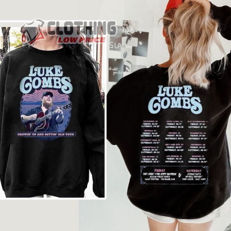 Luke Combs 2024 Tour Growing Up And Getting Old T Shirt, Luke Combs