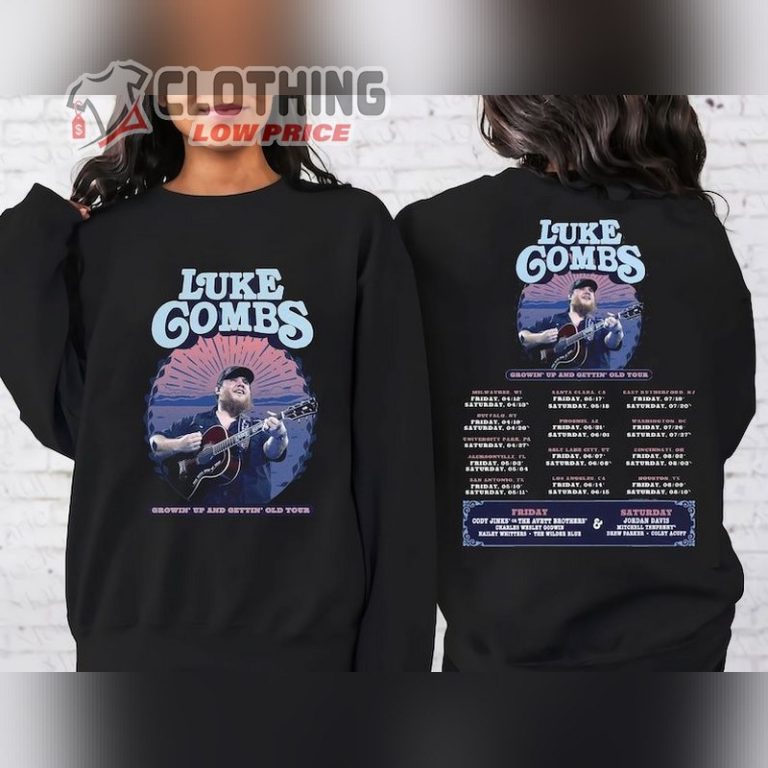 Luke Combs Growing Up And Getting Old 2024 Tour T Shirt, Luke Combs