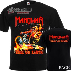 Manowar Hell On Stage Live 2 Sides T Shirt Sword In The Wind Manowar Shirt Manowar Live Concert Unisex Tee Merch