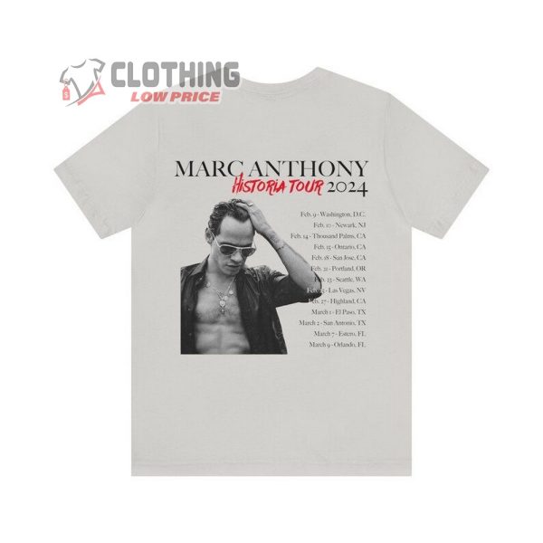 Marc Anthony Historia Tour 2204 Merch, Marc Anthony Concert 2024 Shirt, Marc Anthony Tour Dates 2024 T-Shirt