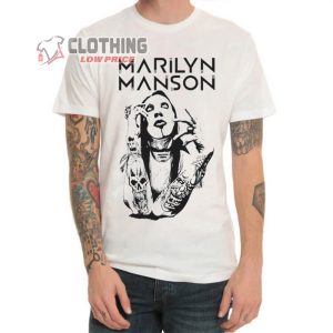 Marilyn Manson Mechanical Animals Full Album Shirt, Marilyn Manson Song Lyric T-Shirts, Marilyn Manson Live Tour On Stage Merch