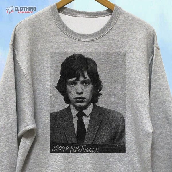 Mick Jagger Mugshot The Rolling Stones Sweatshirt Unisex