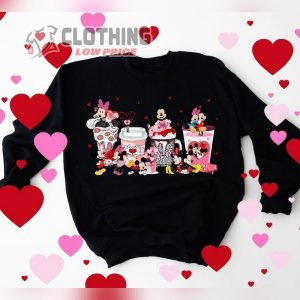 Mickey And Minnie ValentineS Coffee Sweatshirt Disney ValentineS Merch Disney Coffee Shirt ValentineS Celebration Merch 1
