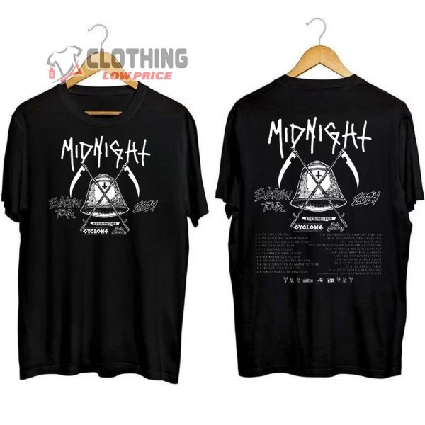 Midnight Band Merch, Midnight Tour Dates 2024 Shirt, Midnight Band Tour Tee, Midnight European Tour 2024 T-Shirt