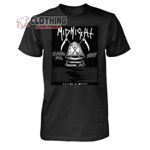 Midnight European Tour 2024 Dates Merch, The Midnight Tour 2024 Shirt, Midnight Fan T-Shirt