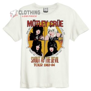 Motley Crue Shout At The Devil Album Merch Mtley Cre Shout At The Devil Song Lyrics Unisex T Shirt Motley Crue Albums Shirts