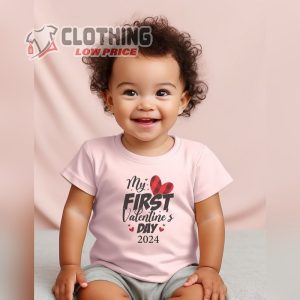 My First ValentineS Day 2024 T shirt BabyS First ValentineS Day Gift For Baby Happy ValentineS Day Merch 2