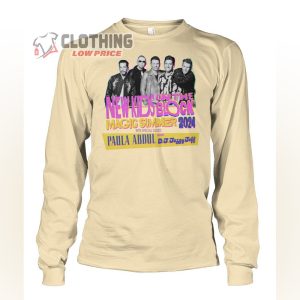New Kids On The Block Magic Summer Tour 2024 With Special Guests Paula Abdul, DJ Jazzy Jeff Long Sleeve Shirt