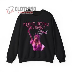 Nicki Minaj Pink Friday 2 Shirt, Nicki Minaj World Tour 2024 Sweatshirt, Nicki Minaj Tour Merch