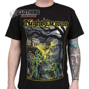 Night Demon Hallowed Ground Songs Shirt Darkness Remains Album Shirt Night Demon Album Darkness Remains Tee Merch
