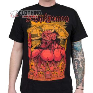 Night Demon Satan Graphic Tee Merch, Night Demon Live Concert Shirt, Night Demon Tour 2024 T-Shirt