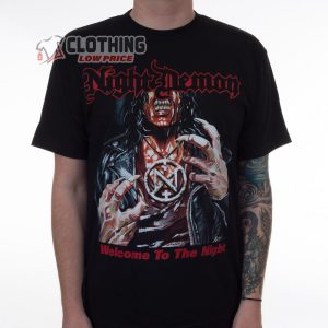 Night Demon Welcome To The Night Song Logo Shirt Night Demon Top Songs Unisex T Shirt Night Demon Music Concert Ticket Merch