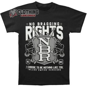 No Bragging Rights World Tour Ticket T-Shirt, Repeater Album  No Bragging Rights  T-Shirt, Repeater No Bragging Rights Shield Lyrics Shirt