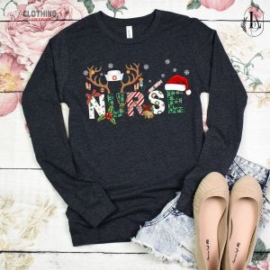 Nurse Christmas Shirt Long Sleeve Tshirt School Nurse Christmas Shirt 1