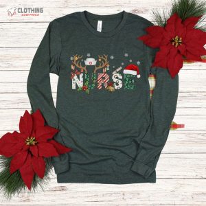 Nurse Christmas Shirt Long Sleeve Tshirt School Nurse Christmas Shirt 2