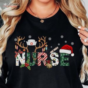 Nurse Christmas Shirt Long Sleeve Tshirt School Nurse Christmas Shirt 3