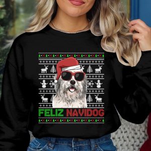Old English Sheepdog Christmas Shirt, Funny Ugly Christmas T-Shirt