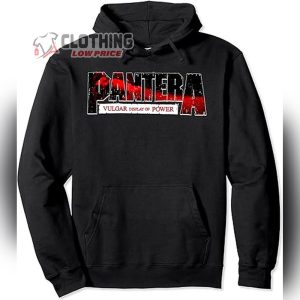 Pantera Vulgar Display Of Power Logo Unisex Black Hoodie, Pantera This Love Song Shirt, Pantera New Album Merch