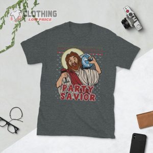 Party Savior Jesus Christ Santa Beer Ugly Christmas Sweater 1 Copy