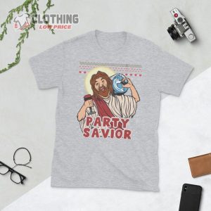 Party Savior Jesus Christ Santa Beer Ugly Christmas Sweater 2 Copy