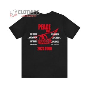 Peace Out Aerosmith Tour 2024 Shirt Aerosmith Merch Aerosmith Trending Tee A3