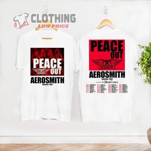Peace Out Farewell Aerosmith Band 2023 Tour Shirt, Graphic Aerosmith Shirt Fan Gifts, Aerosmith Concert Shirt
