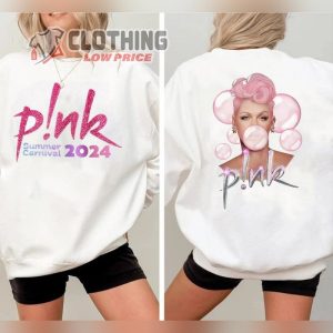 Pink Tour 2024 Shirt Pink Bubblegum Sweatshirt P!Nk Pink Summer Carnival 2024 Tour T Shirt Pink Trustfall Album Shirt Pink On Tour Merch 1
