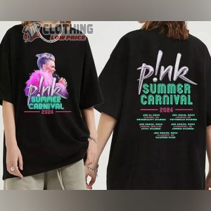 Pink UK Summer Carnival 2024 Festival Tour T Shirt Pink Singer Fan Gift 1