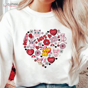 Pkm ValentineS Day Shirt Anime Cartoon Shirt Matching ValentineS 3