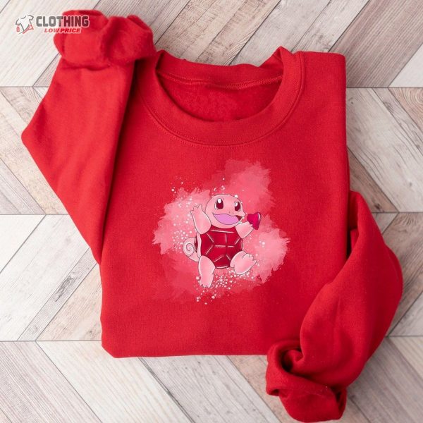 Pokemon Lover Gift, Pokemon Sweatshirt, Water Pokemon Shirt, Valentines Pokemon Hoodie