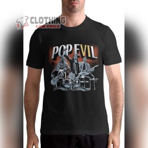 Pop Evil Graphic Shirt, Pop Evil Somebody Like You Song T-Shirts, Pop Evil Lipstick On The Mirror Album Merch
