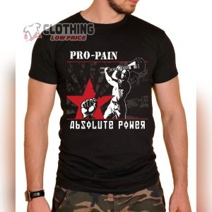 Pro Pain Absolute Power Full Album Cover Shirt Pro Pain Graphic Tee Merch Pro Pain Destroy The Enemy Song T Shirt