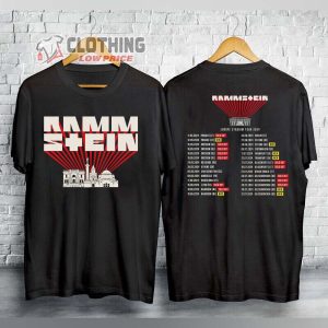 Rammstein Concert 2024 Merch, Rammstein Europe Stadium Tour 2024 Tour Dates T-Shirt