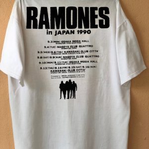 Ramones Brain Drain Japan Tour 1990 2 Sides Unisex T Shirt Ramones In Japan Tour 1990 Shirt Ramones Band Top Songs Shirts 90S Ramones Rock Band Tee Merch1