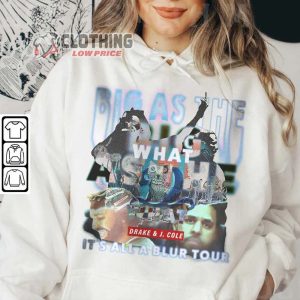 Rapper Drake Its All Blur Tour Unisex Sweatshirt Drake J Cole Big As The What Tour 2024 Shirt Drake Retro Rap Hoodie1 4