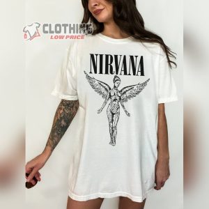 Retro Band Nirvana UK Tour Unisex Sweatshirt In Utero Nirvana Tour T Shirt Vintage Nirvana Band Tour Ticket Merch1
