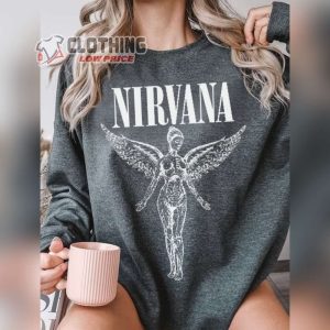 Retro Band Nirvana UK Tour Unisex Sweatshirt In Utero Nirvana Tour T Shirt Vintage Nirvana Band Tour Ticket Merch2