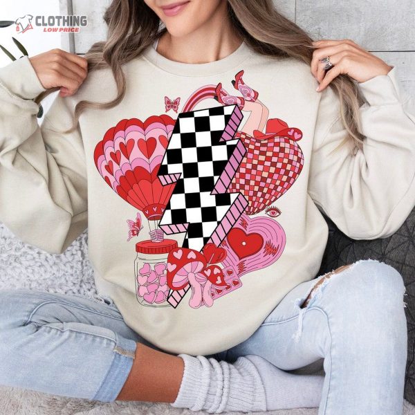 Retro Valentines Png, Lightning Bolt Valentines Day, Valentines Sublimation, Valentines Day Shirt