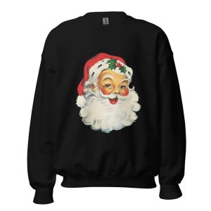 Retro Vintage Santa Sweatshirt Old Fashioned Christmas Santa 3