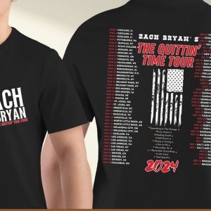 Retro Zach Bryan North America Tour T- Shirt, The Quittin Time 2024 Tour Sweatshirt, Christmas Gift